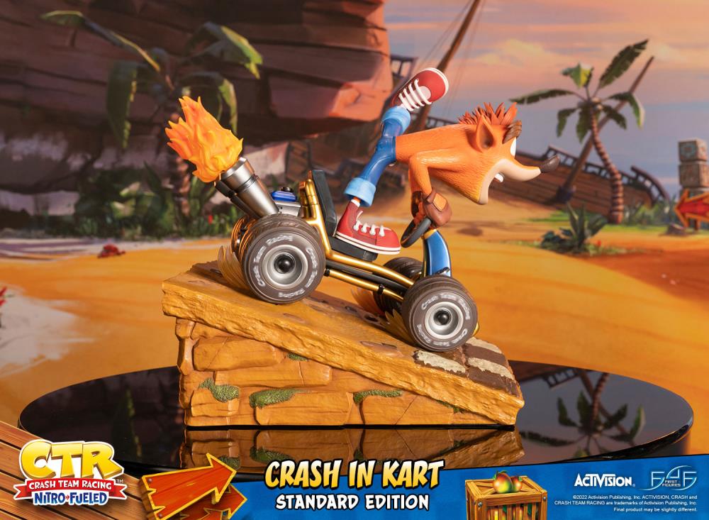 Crash Team Racing Nitro-Fueled Crash in Kart Statue Gallery Image 5