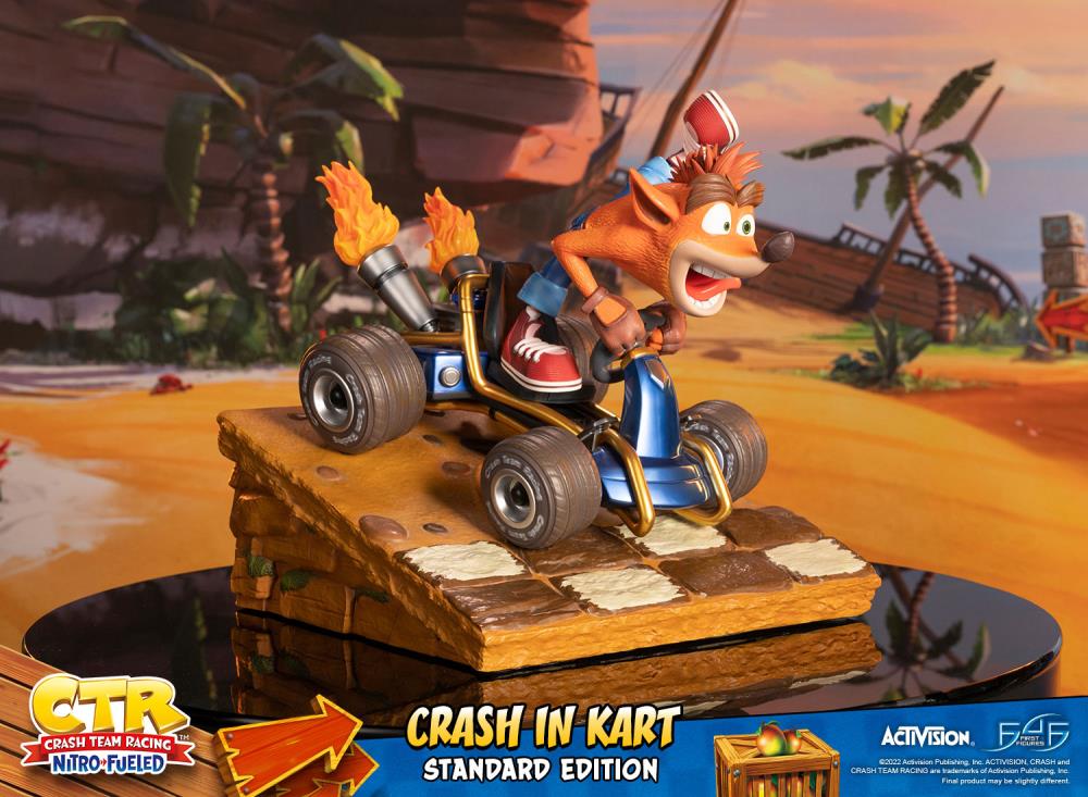 Crash Team Racing Nitro-Fueled Crash in Kart Statue Gallery Image 4
