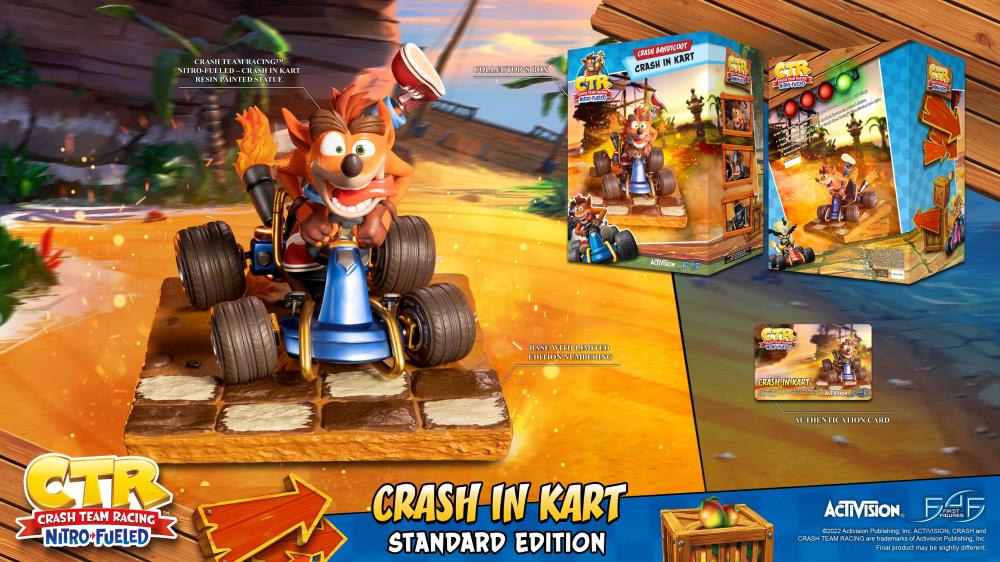 Crash Team Racing Nitro-Fueled Crash in Kart Statue Gallery Image 35