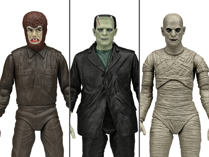 Universal Monsters Retro Glow-In-The-Dark Set of 3 Figures