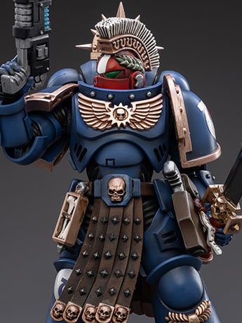 Warhammer 40K Ultramarines Veteran Sergeant Icastus 1/18 Scale Figure Gallery Image 2
