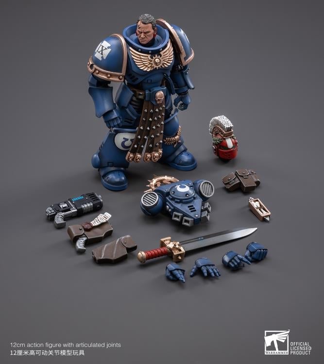 Warhammer 40K Ultramarines Veteran Sergeant Icastus 1/18 Scale Figure Gallery Image 9