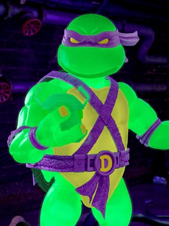 Teenage Mutant Ninja Turtles ULTIMATES! Mutagen Ooze Glow Donatello Exclusive Action Figure Gallery Image 2