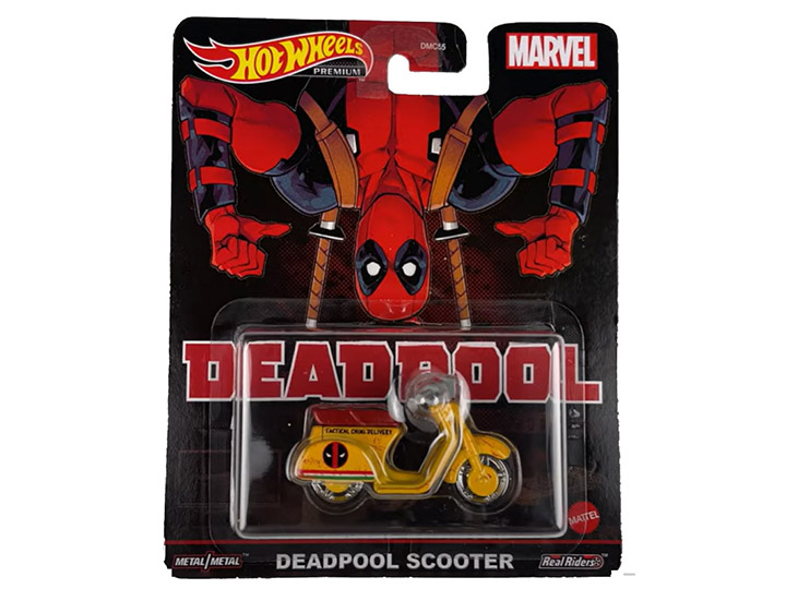 Marvel Hot Wheels Replica Entertainment Mix 4 Favorites Deadpool Scooter Gallery Image 1
