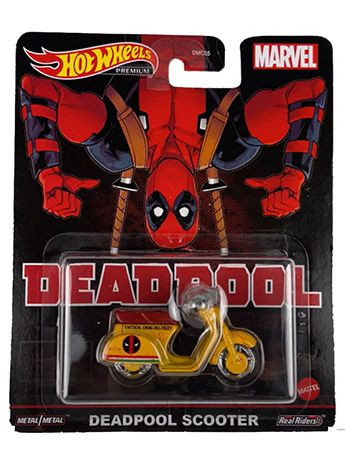 Marvel Hot Wheels Replica Entertainment Mix 4 Favorites Deadpool Scooter Gallery Image 2