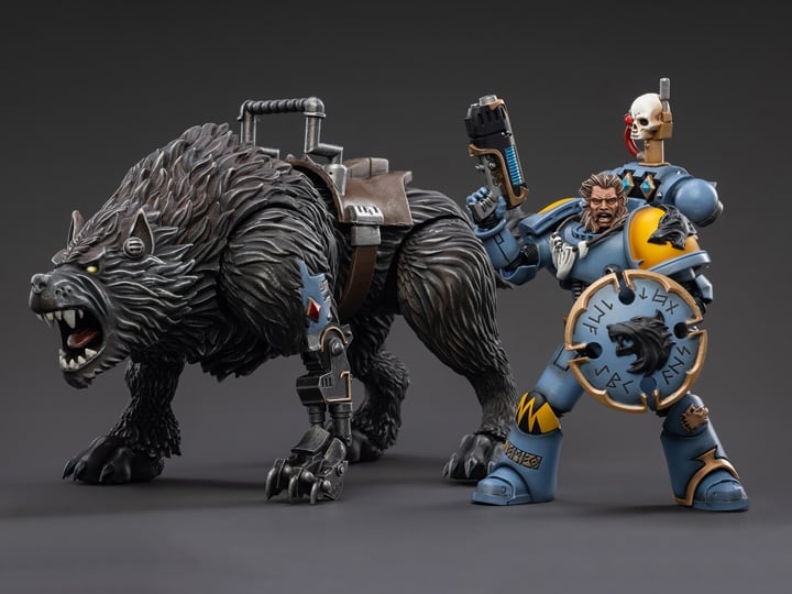 Warhammer 40K Space Wolves Thunderwolf Cavalry Frode 1/18 Scale Figure Gallery Image 1