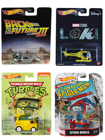 Hot Wheels Replica Entertainment Mix 2 Favorites Set of 4 Cars Gallery Image 2