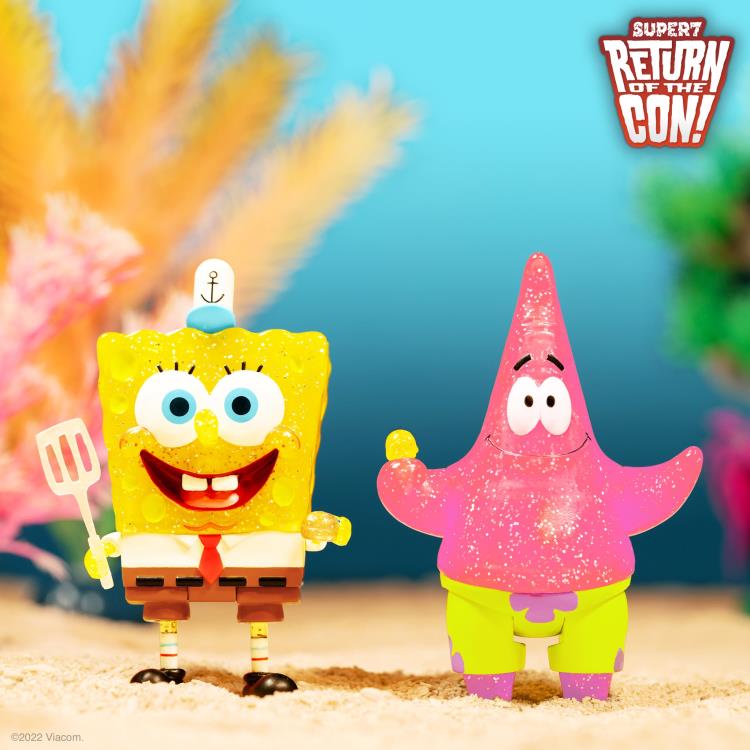 SpongeBob SquarePants ReAction SpongeBob and Patrick (Glitter) SDCC 2022 Exclusive Figure Two-Pack Gallery Image 5