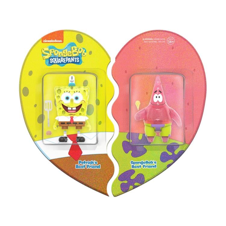 SpongeBob SquarePants ReAction SpongeBob and Patrick (Glitter) SDCC 2022 Exclusive Figure Two-Pack Gallery Image 6