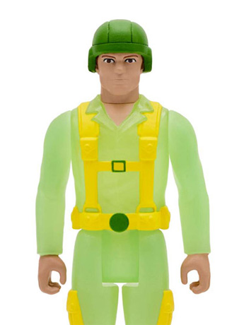 G.I. Joe ReAction Greenshirt Trooper (Glow Patrol) SDCC 2022 Exclusive Figure Gallery Image 2