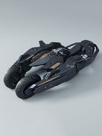 Black Rock Shooter PLAMAX Black Trike (Dawn Fall Ver.) Model Kit Gallery Image 2