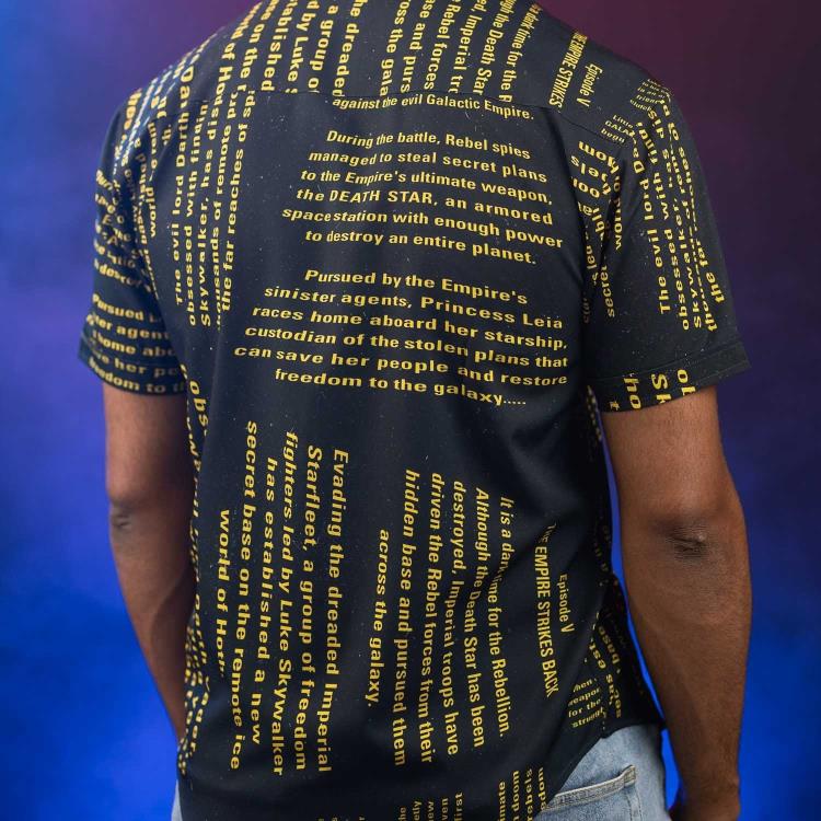 Star Wars The Crawl Short Sleeve Button Up Shirt Gallery Image 9