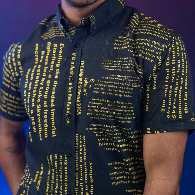 Star Wars The Crawl Short Sleeve Button Up Shirt Gallery Image 8