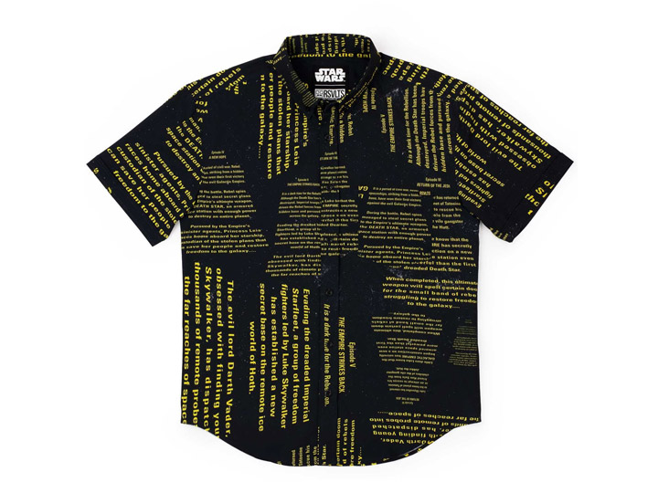 Star Wars The Crawl Short Sleeve Button Up Shirt Gallery Image 1