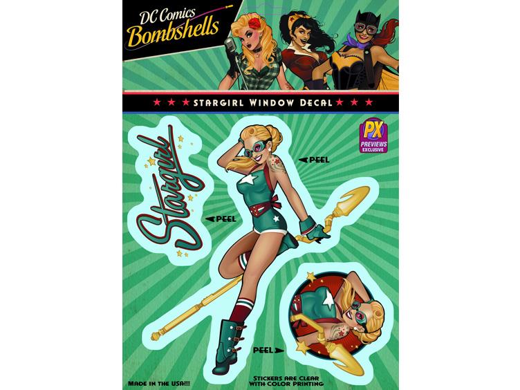 DC Bombshells Vinyl Decal PX Previews Exclusive - Stargirl Gallery Image 1