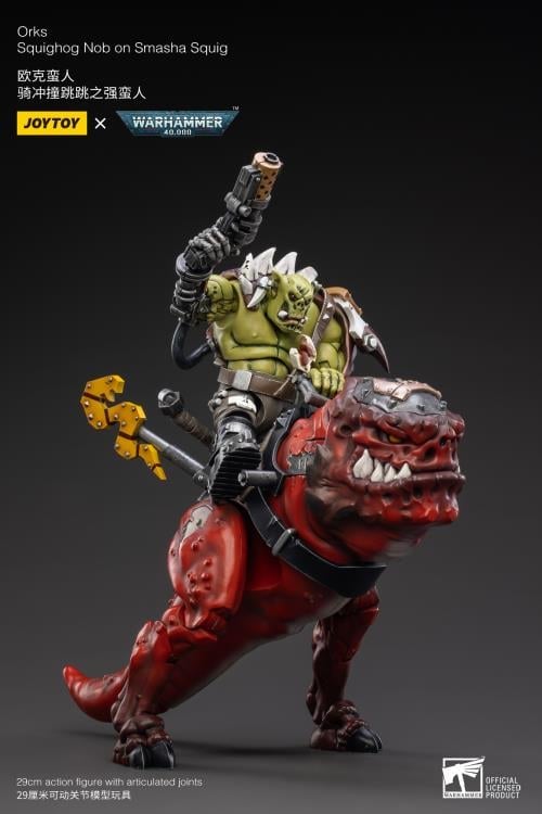 Warhammer 40K Orks Squighog Nob On Smasha Squig 1/18 Scale Figure Set Gallery Image 3