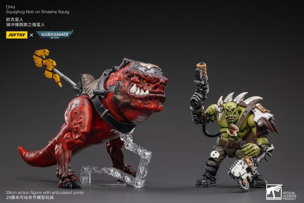 Warhammer 40K Orks Squighog Nob On Smasha Squig 1/18 Scale Figure Set Gallery Image 10