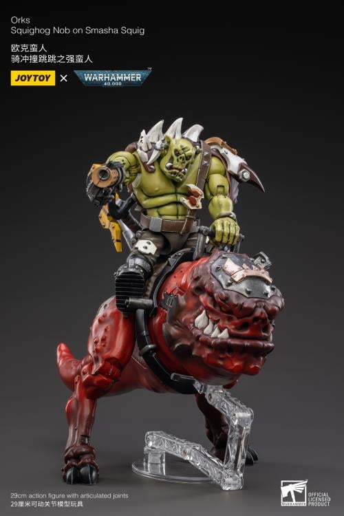Warhammer 40K Orks Squighog Nob On Smasha Squig 1/18 Scale Figure Set Gallery Image 7