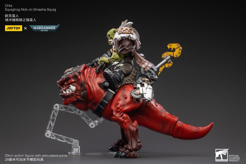 Warhammer 40K Orks Squighog Nob On Smasha Squig 1/18 Scale Figure Set Gallery Image 4