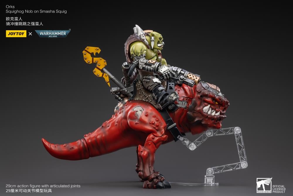 Warhammer 40K Orks Squighog Nob On Smasha Squig 1/18 Scale Figure Set Gallery Image 6