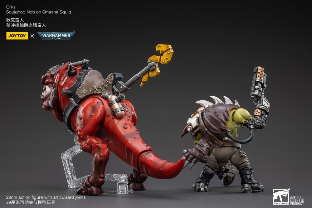 Warhammer 40K Orks Squighog Nob On Smasha Squig 1/18 Scale Figure Set Gallery Image 11