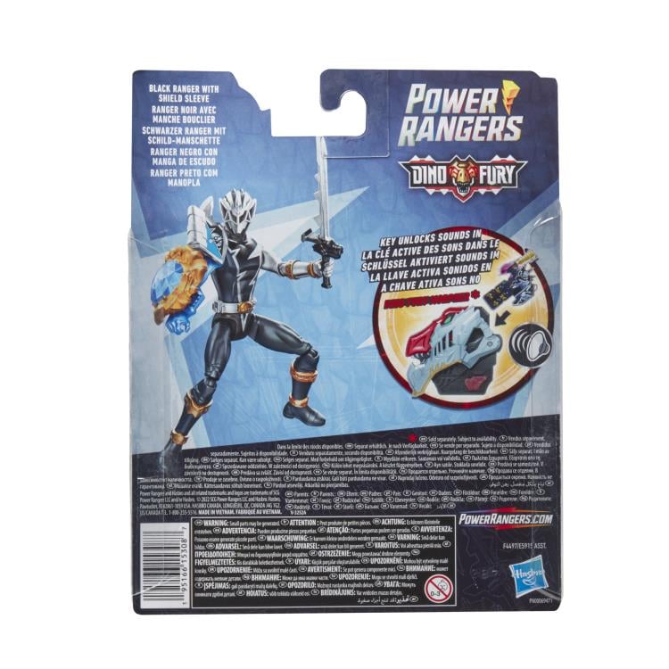Power Rangers Dino Fury Basic Black Ranger Figure Gallery Image 6
