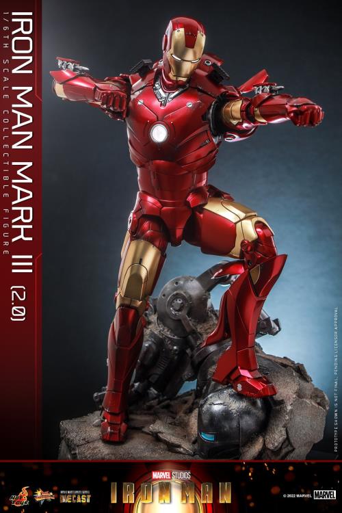 Iron Man MMS664D48 Iron Man Mark III (Ver. 2.0) 1/6th Scale Collectible Figure Gallery Image 5
