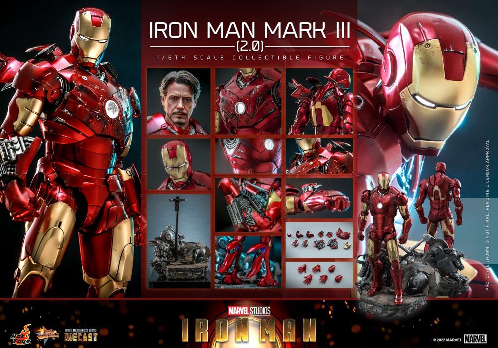 Iron Man MMS664D48 Iron Man Mark III (Ver. 2.0) 1/6th Scale Collectible Figure Gallery Image 21