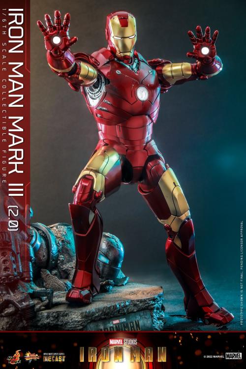 Iron Man MMS664D48 Iron Man Mark III (Ver. 2.0) 1/6th Scale Collectible Figure Gallery Image 4
