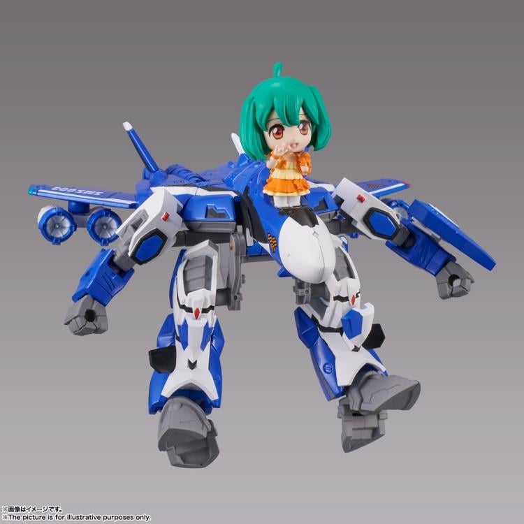 Macross Frontier Tiny Session VF-25G Messiah Valkyrie (Michael Use Ver.) & Ranka Figure Set Gallery Image 6