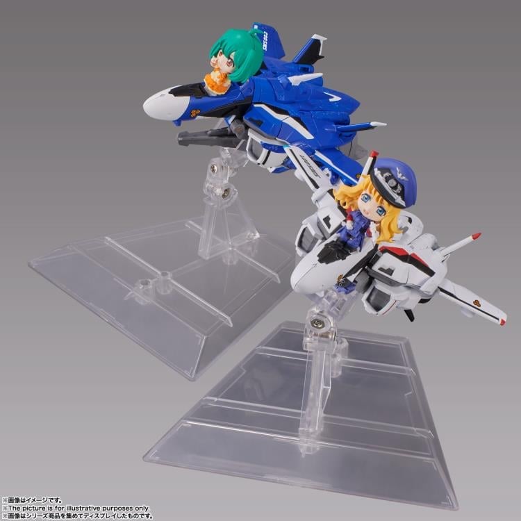 Macross Frontier Tiny Session VF-25G Messiah Valkyrie (Michael Use Ver.) & Ranka Figure Set Gallery Image 9