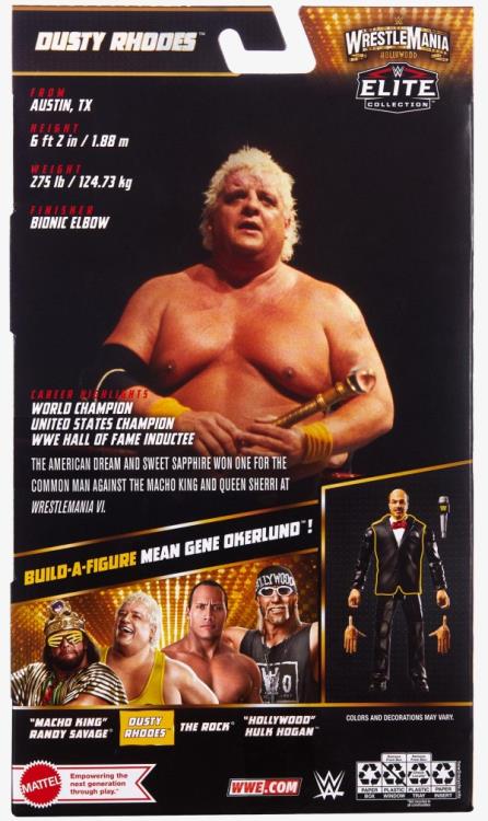 WWE WrestleMania Elite Collection Dusty Rhodes (Mean Gene BAF) Gallery Image 10