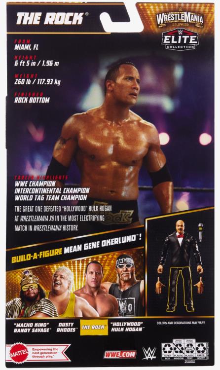 WWE WrestleMania Elite Collection The Rock (Mean Gene BAF) Gallery Image 9