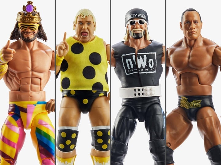 WWE WrestleMania Elite Collection Set of 4 Figures (Mean Gene BAF) Gallery Image 1
