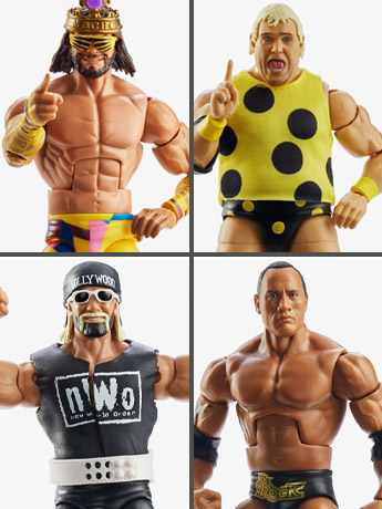WWE WrestleMania Elite Collection Set of 4 Figures (Mean Gene BAF) Gallery Image 2