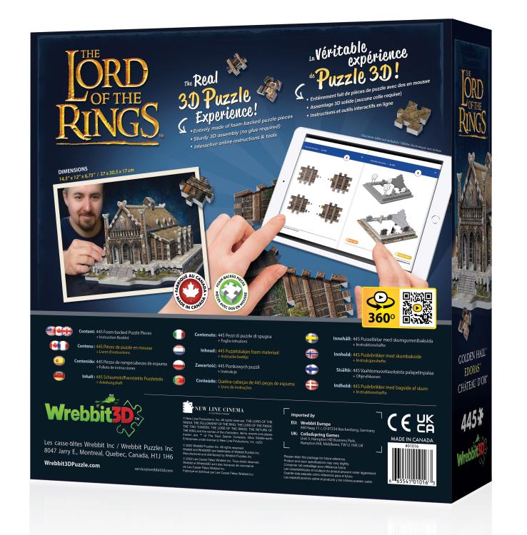 The Lord of the Rings Golden Hall Edoras 445-piece 3D Puzzle Gallery Image 9