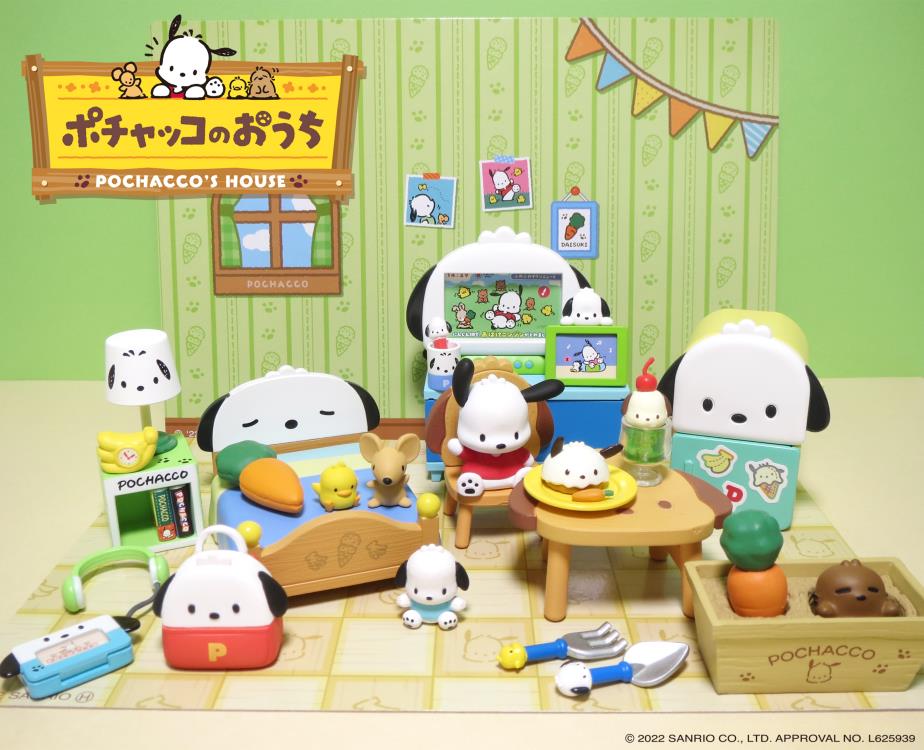 Sanrio Pochacco House Boxed Set of 8 Accessories