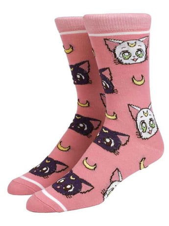 Sailor Moon Crystal Luna & Artemis Crew Socks Gallery Image 2