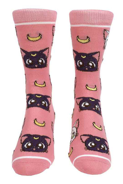 Sailor Moon Crystal Luna & Artemis Crew Socks Gallery Image 4