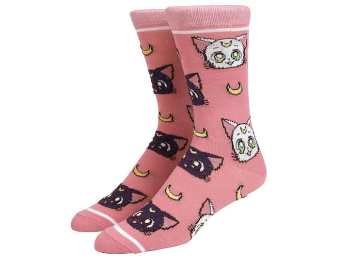 Sailor Moon Crystal Luna & Artemis Crew Socks Gallery Image 1