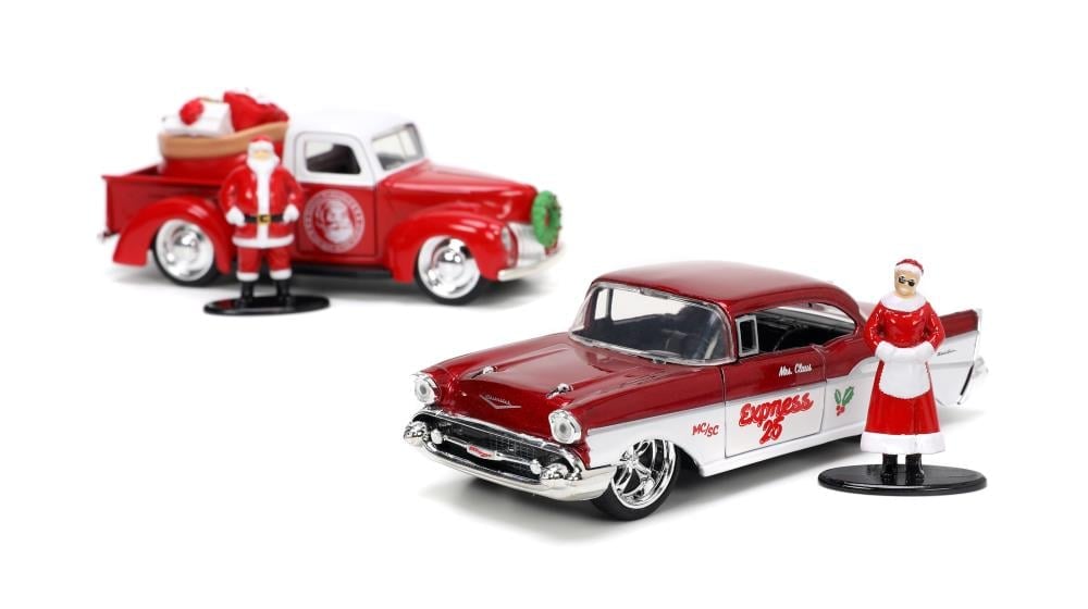 Holiday Rides Die-Cast Santa & Mrs. Claus with 1/32 Scale Ford Pickup & Chevrolet Bel Air Gallery Image 4