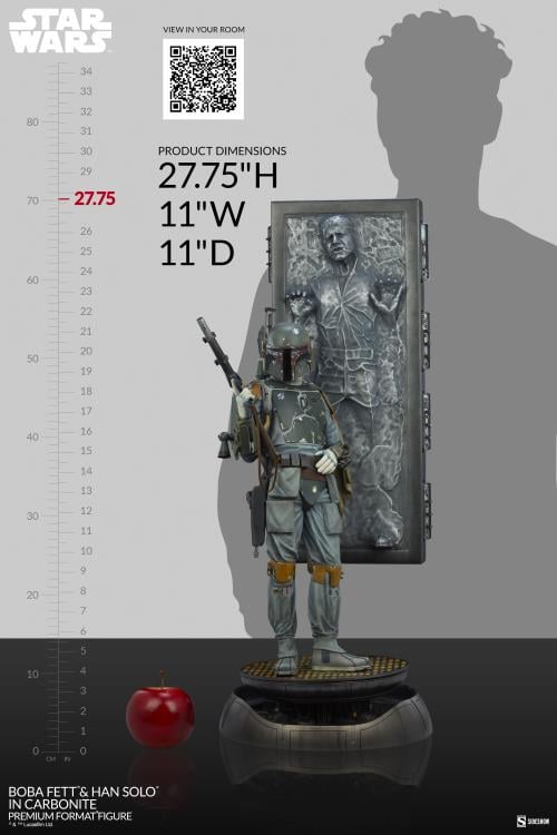 Star Wars Premium Format Boba Fett and Han Solo in Carbonite Gallery Image 20