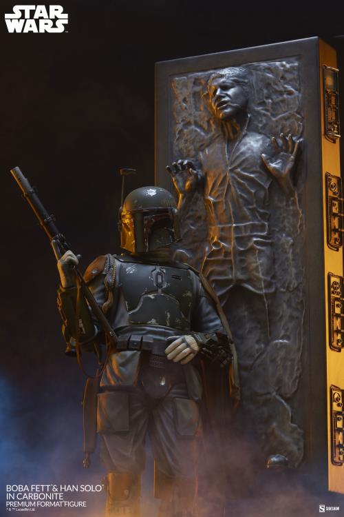 Star Wars Premium Format Boba Fett and Han Solo in Carbonite Gallery Image 4