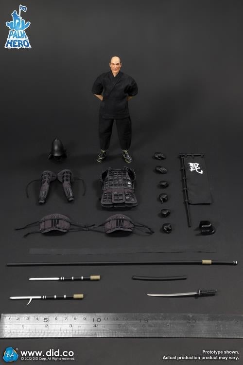 Palm Hero Japan Sengoku Soldier (Black) 1/12 Scale Figure