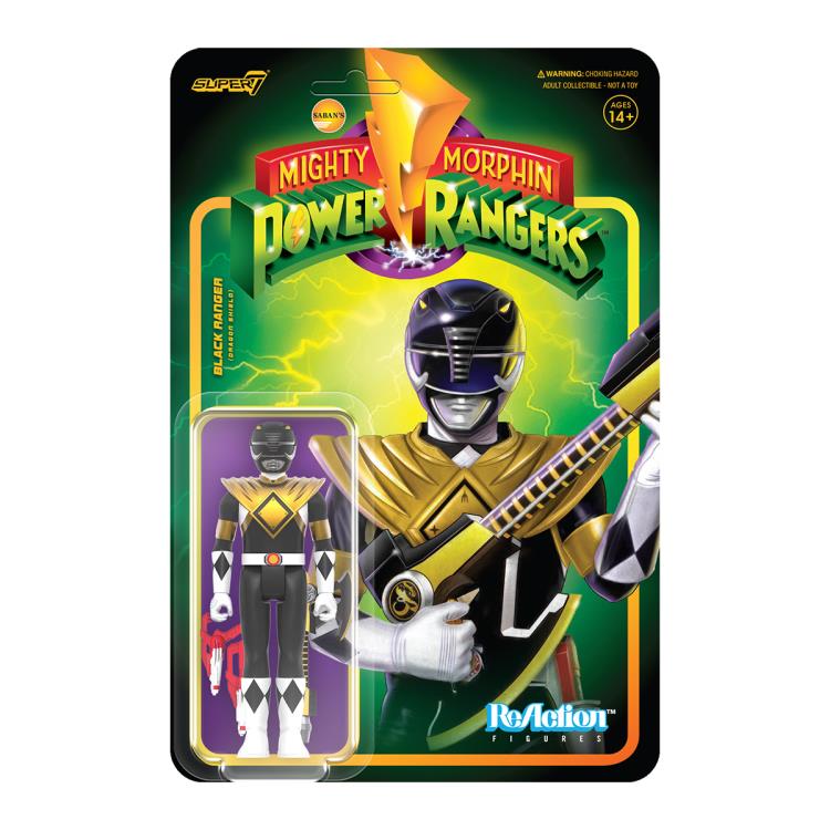 Mighty Morphin Power Rangers ReAction Black Ranger (Dragon Shield) Figure Gallery Image 4
