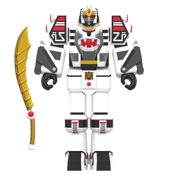 Mighty Morphin Power Rangers ReAction White Tigerzord (Warrior Mode) Figure Gallery Image 3