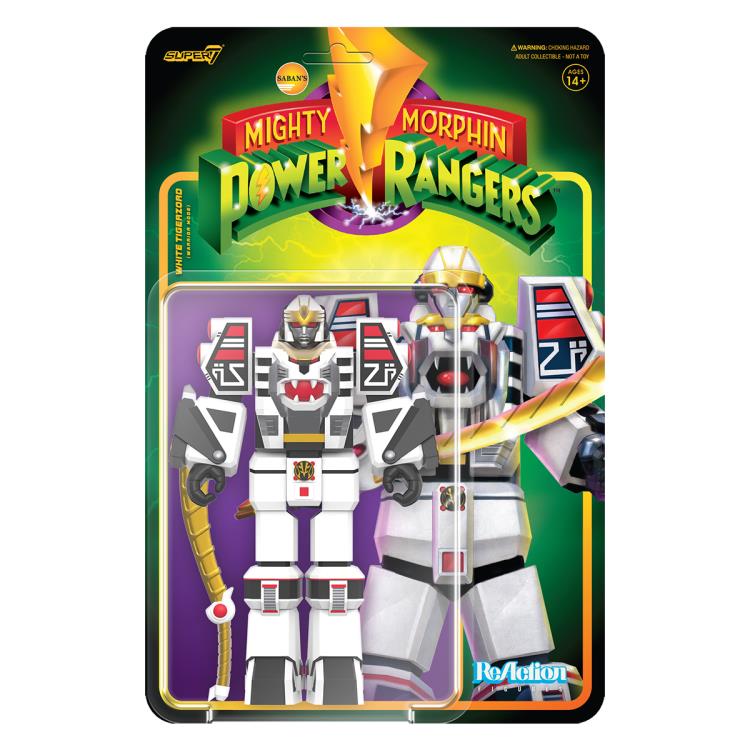 Mighty Morphin Power Rangers ReAction White Tigerzord (Warrior Mode) Figure Gallery Image 4
