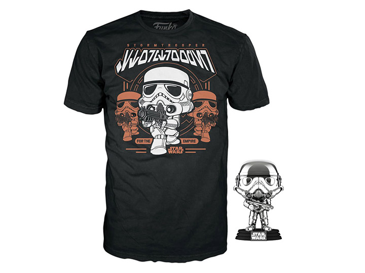 Pop! and Tee: Star Wars Stormtrooper (Silver) Gallery Image 1