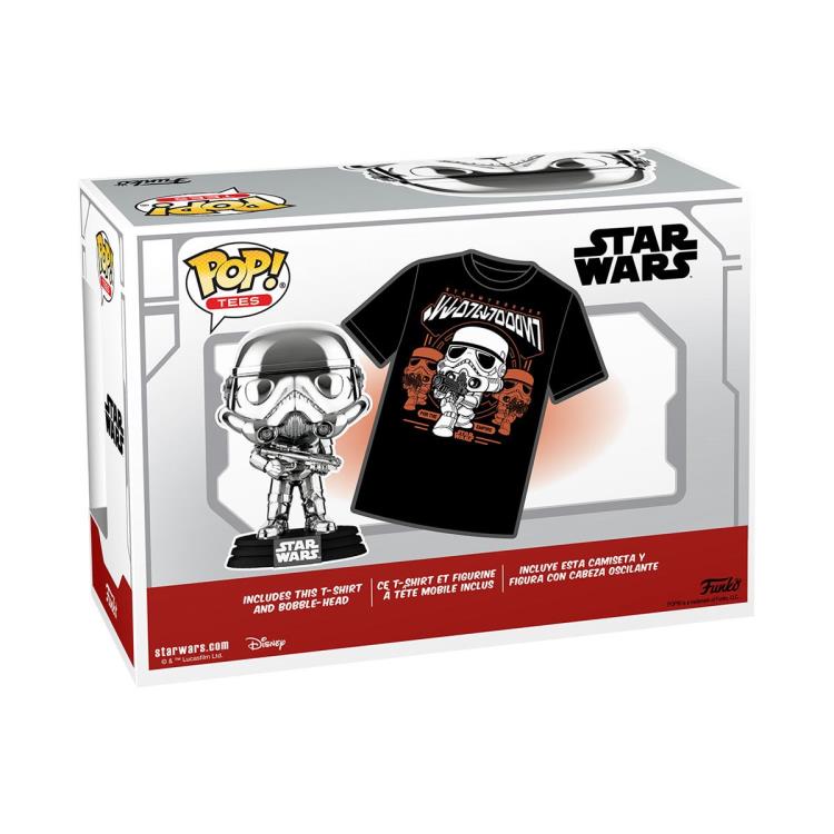 Pop! and Tee: Star Wars Stormtrooper (Silver) Gallery Image 6