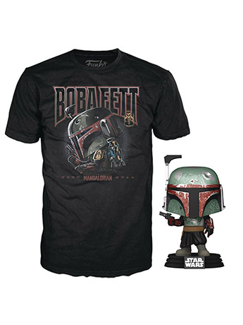 Pop! and Tee: Star Wars: The Mandalorian - Boba Fett Gallery Image 2
